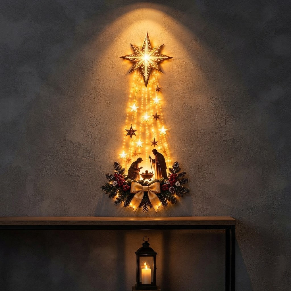 Décoration Murale Nativité Lumineuse